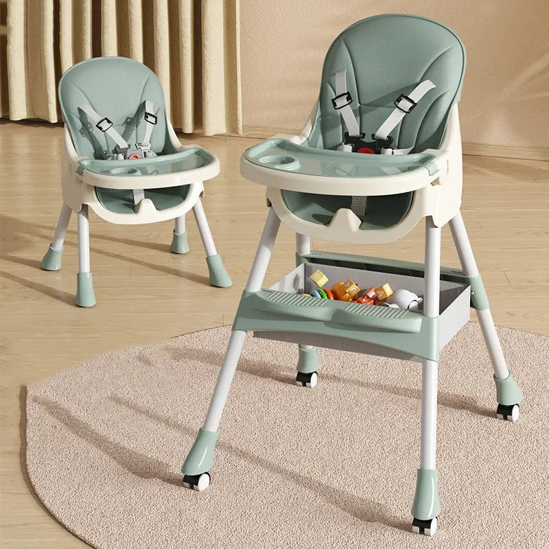 Chaise haute évolutive pliable et réglable pour bébé et enfant Youpa-la  Couleur Gris